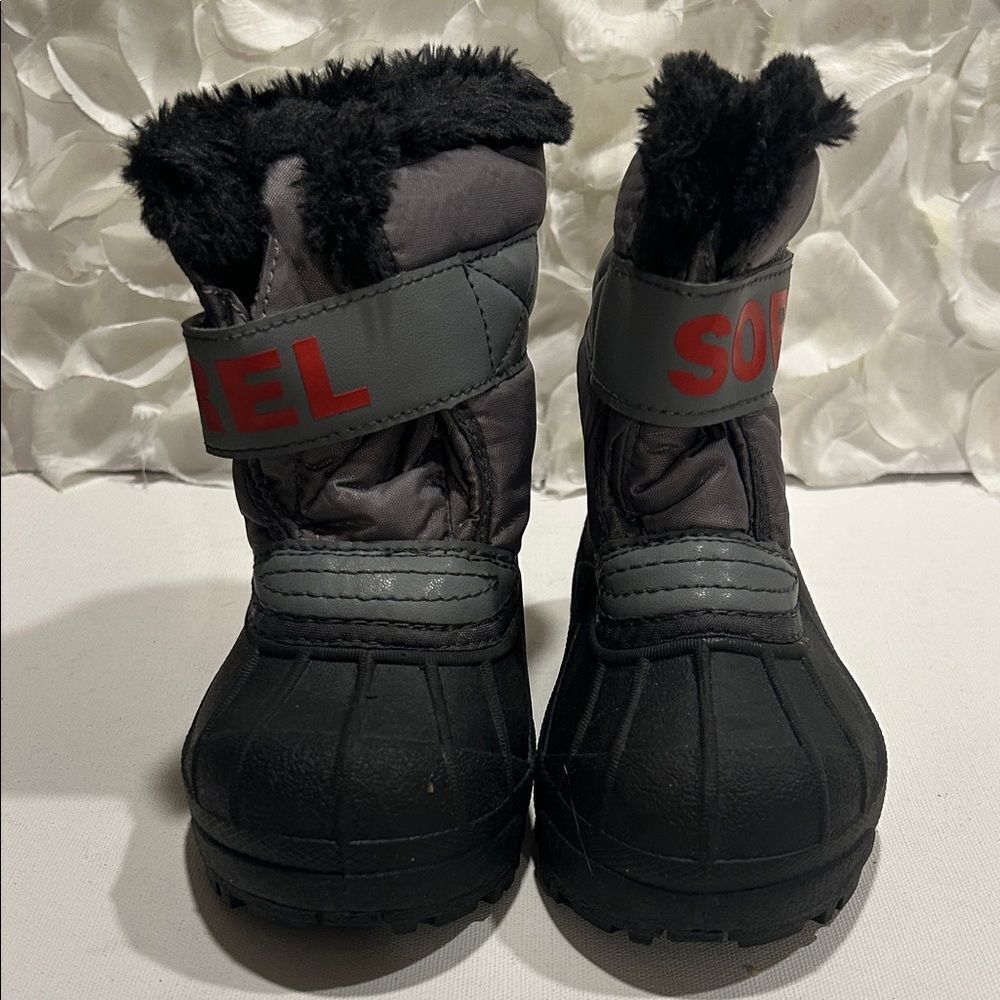 Sorel Black and Gray Kids' Snow Boots